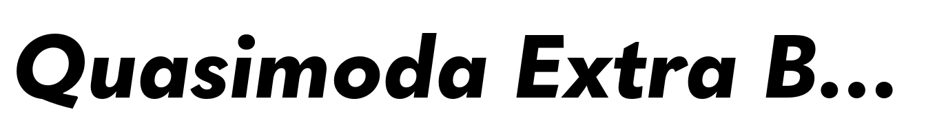 Quasimoda Extra Bold Italic